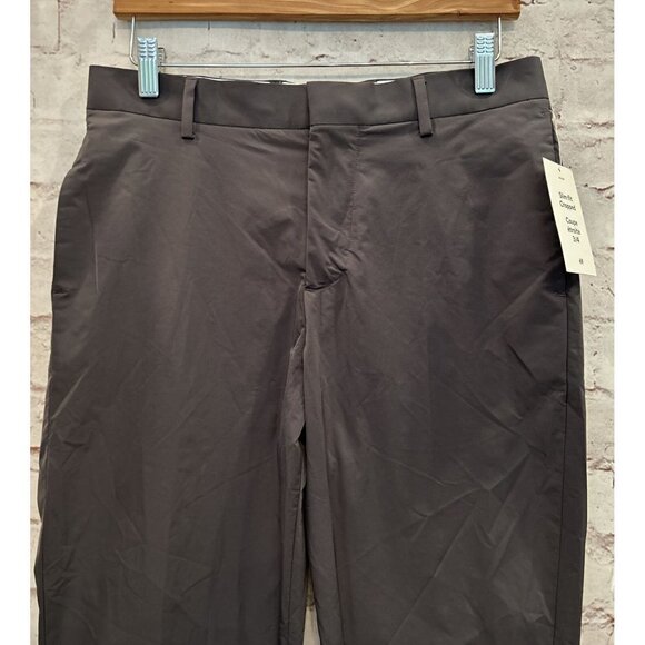 H&M Mens Dress Pants Slim Fit Cropped Size 30R Gray SORONA Agile Flat Front NEW - Picture 2 of 3